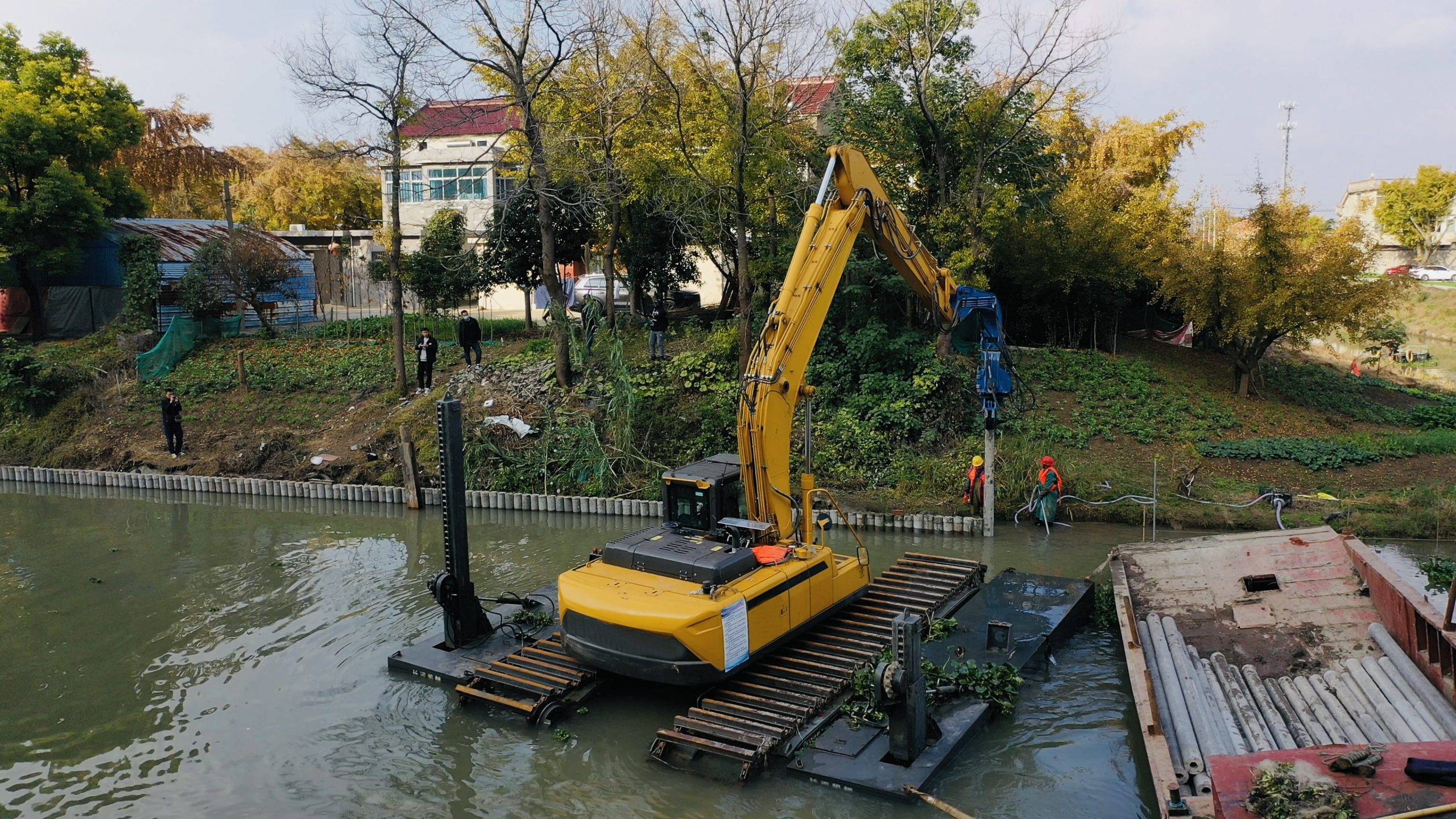safety protocols for operating pontoon excavators