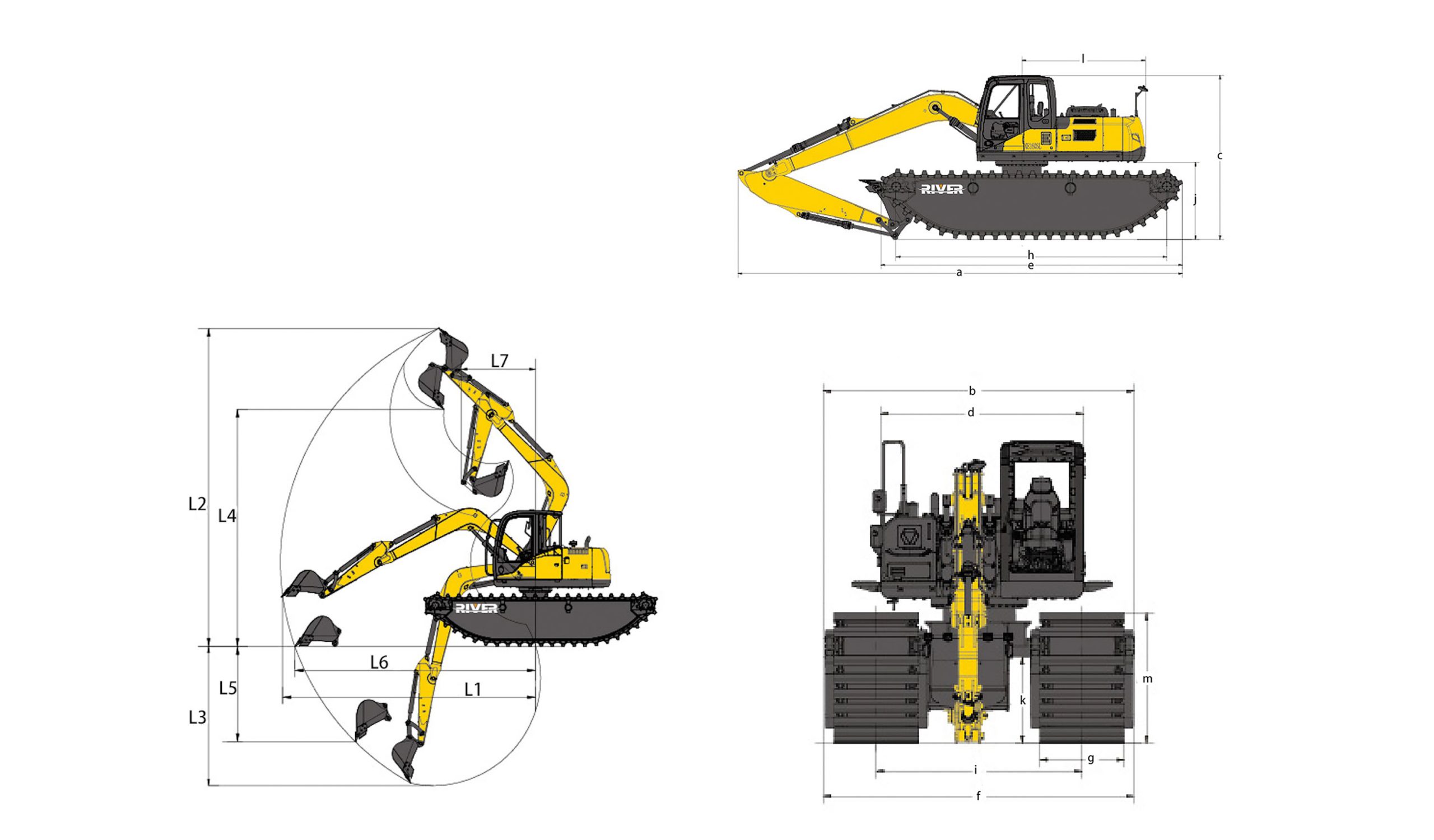 amphibious excavator Parameter diagram 5-8