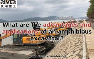 What are the advantages and applications of an amphibious excavator